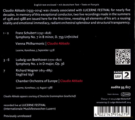 Franz Schubert: Claudio Abbado - Lucerne Festival Historic Performances [CD]