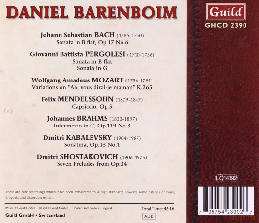 Daniel Barenboim - Rare Recordings [CD]