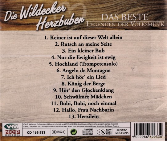 Wildecker Herzbuben: Das Beste: Legenden der Volksmusik [CD]