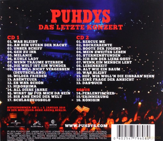 Puhdys: Das letzte Konzert [2CD]