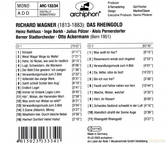 Richard Wagner: Das Rheingold [2CD]