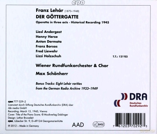 Franz Lehar: Der Gottergatte [2CD]