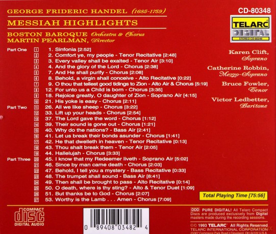 Georg Friedrich Handel: Der Messias (Ausz.) [CD]