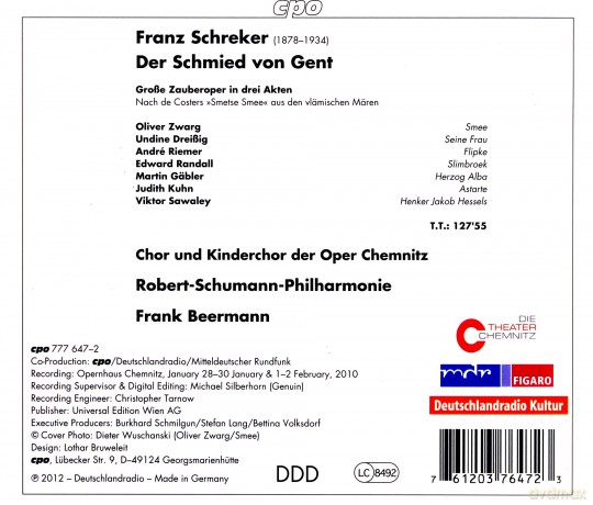 Franz Schreker: Der Schmied von Gent [2CD]