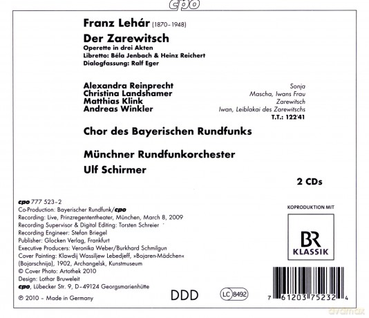Franz Lehar: Der Zarewitsch [2CD]