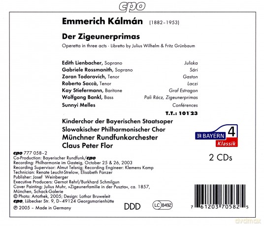Emmerich Kalman: Der Zigeunerprimas [CD]