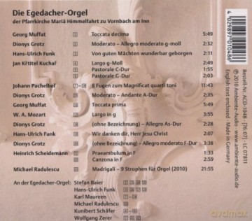 Die Egedacher-Orgel Mariss¤ Himmelfahrt zu Vornbach am Inn [CD]