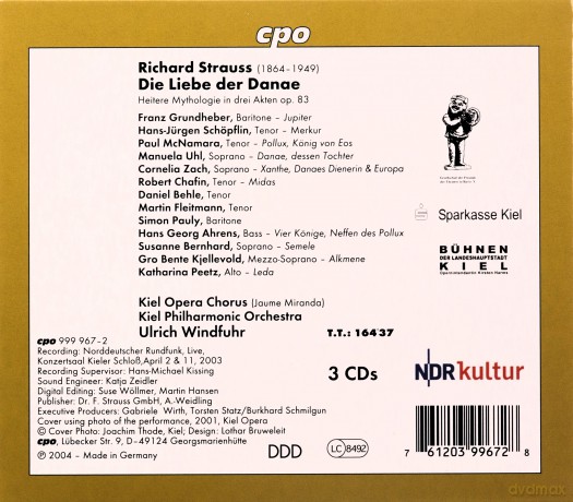 Richard Strauss: Die Liebe der Danae [3CD]