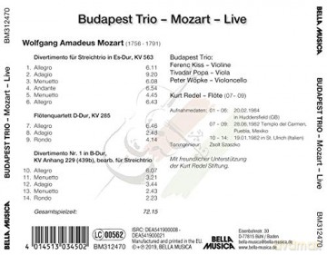 Wolfgang Amadeus Mozart: Divertimento KV 563 [CD]