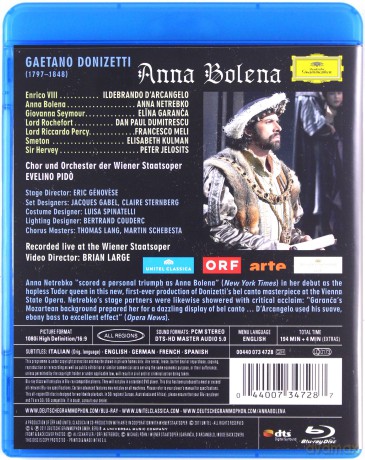 Anna Netrebko: Donizetti:Anna Bolena [Blu-Ray]
