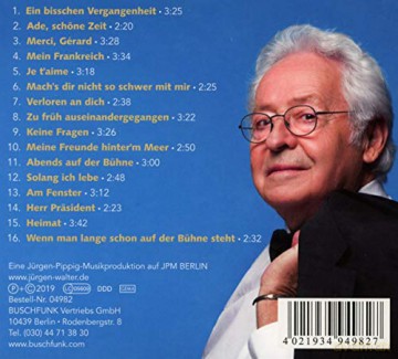 Jurgen Walter: Ein bisschen Vergangenheit [CD]
