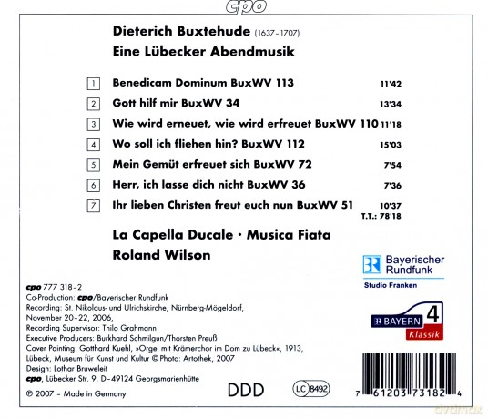 Dieterich Buxtehude: Eine Lubecker Abendmusik (7 Kantaten) [CD]