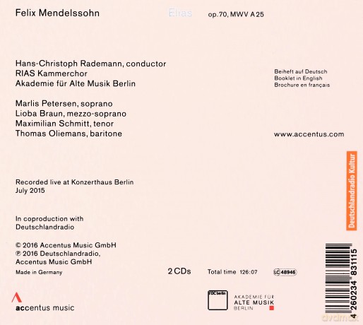 Felix Mendelssohn Bartholdy: Elias [2CD]