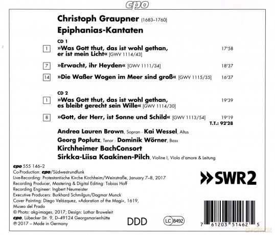 Christoph Graupner: Epiphanias-Kantaten [2CD]