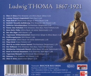 Erinnerung an Ludwig Thoma [CD]
