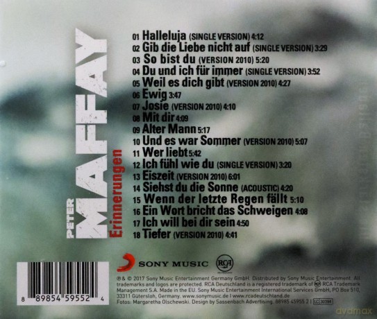 Peter Maffay: Erinnerungen - Die stssrksten Balladen [CD]