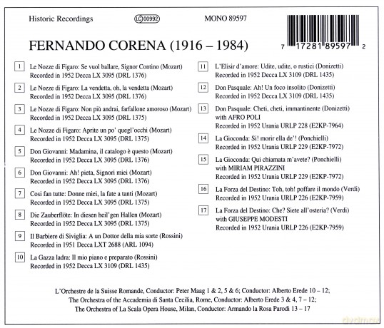 Fernando Corena singt Opernarien [CD]