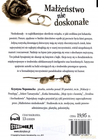 Małżeństwo niedoskonałe - Krystyna Nepomucka [AUDIOBOOK] [CD-MP3]