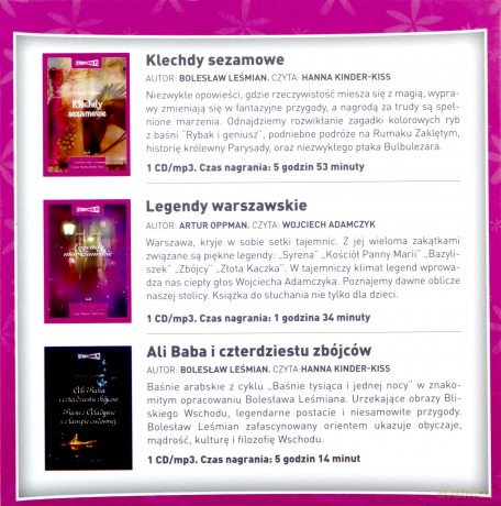 Baśnie, klechdy i legendy: Klechdy sezamowe / Legendy warszawskie / Ali Baba i czterdziestu rozbójników BOX [3xAUDIOBOOK] [CD-MP3]