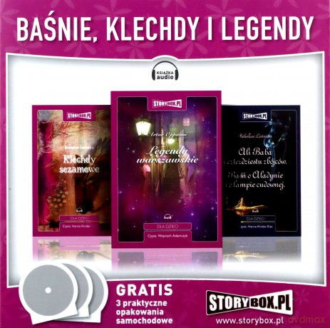 Baśnie, klechdy i legendy: Klechdy sezamowe / Legendy warszawskie / Ali Baba i czterdziestu rozbójników BOX [3xAUDIOBOOK] [CD-MP3]