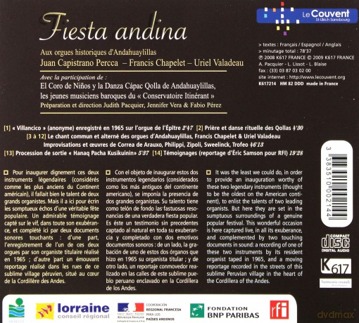 Fiesta Andina - Orgeln in San Pedro Andahuaylillas (Peru) [CD]