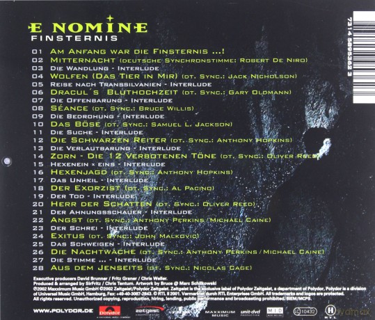 E Nomine: Finsternis [CD]