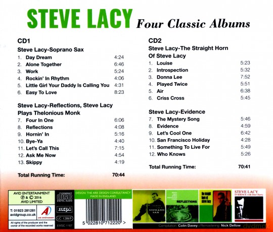 Steve Lacy: Four Classic Albums [2CD]