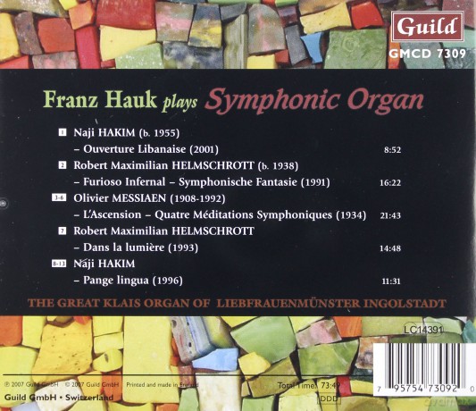 Franz Hauk plays Symphonic Organ [CD]