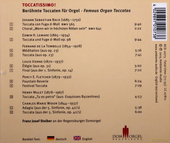 Franz Josef Stoiber - Toccatissimo! [CD]