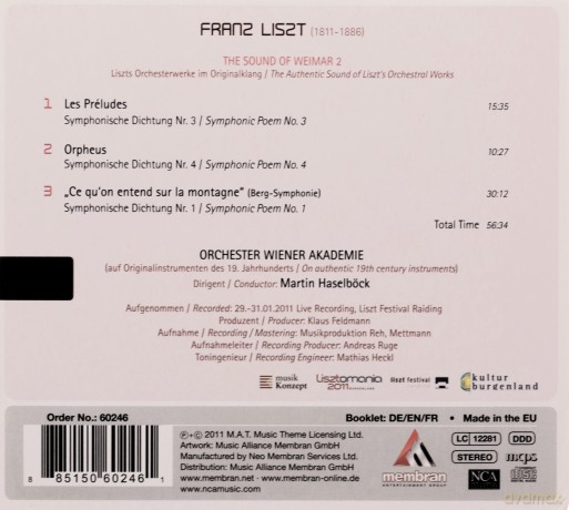 Franz Liszt: Franz Liszt - The Sound of Weimar Vol.2 [CD]