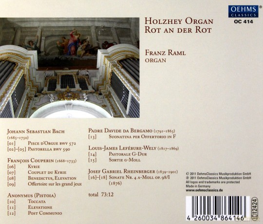 Johann Sebastian Bach: Franz Raml - Holzhey-Orgel Rot an der Rot [CD]