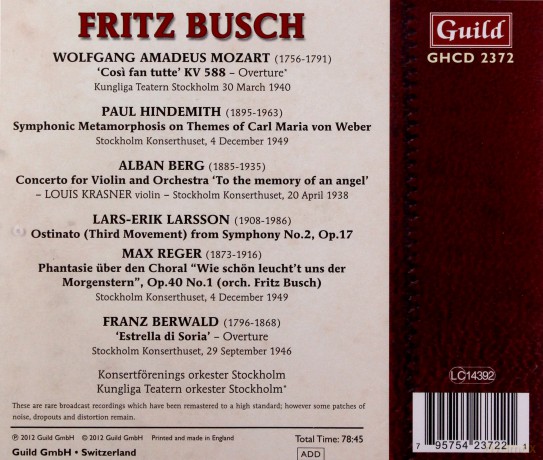 Fritz Busch dirigiert [CD]