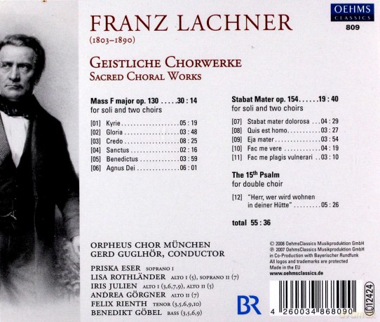 Franz Lachner: Geistliche Chorwerke [CD]