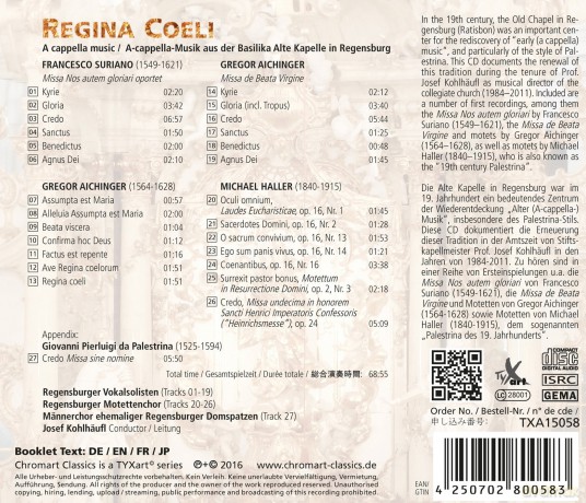 Francesco Suriano: Geistliche Chorwerke Regina Coeli [CD]