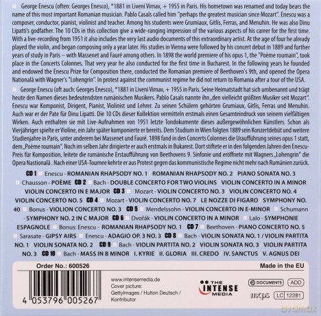 George Enescu: Original Recordings [10CD]