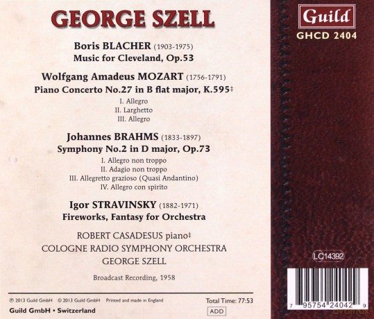 George Szell dirigiert [CD]