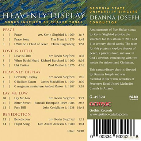 Kevin Siegfried: Georgia State University Singers - Heavenly Display [CD]