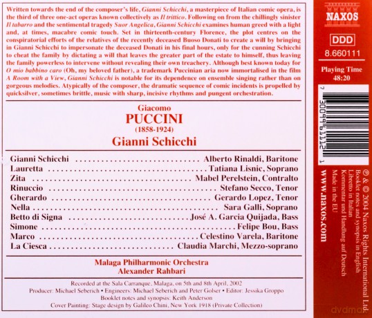 Giacomo Puccini: Gianni Schicchi [CD]
