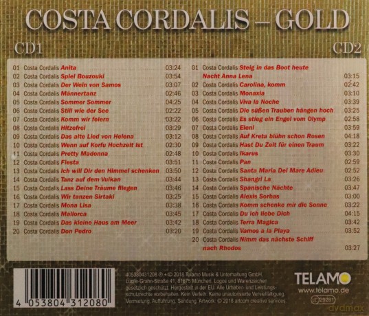 Costa Cordalis: Gold [CD]