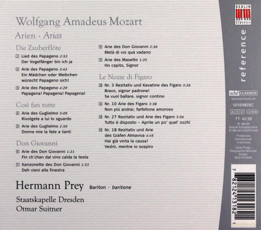 Hermann Prey singt Mozart-Arien [CD]