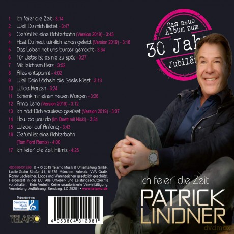 Patrick Lindner: Ich feier' die Zeit [CD]