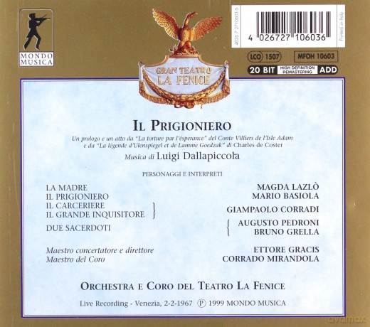 Luigi Dallapiccola: Il Prigioniero [2CD]