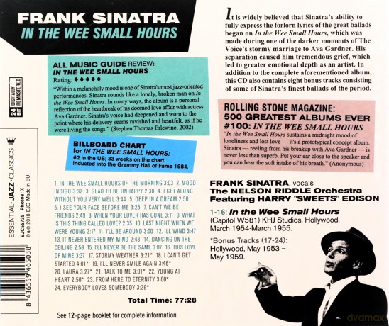Frank Sinatra: In The Wee Small Hours +8 [CD]