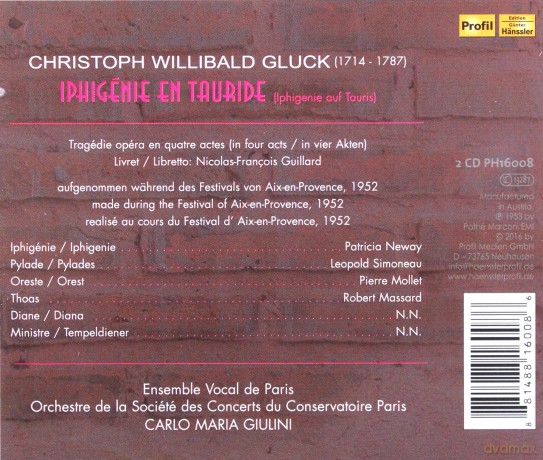 Christoph Willibald Gluck: Iphigenie auf Tauris [2CD]