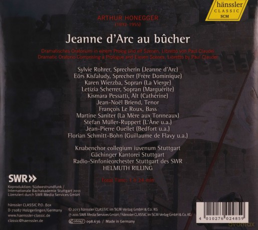Arthur Honegger: Jeanne d'Arc au Bucher [2CD]
