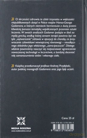 O skrytości zdrowia - Hans Georg Gadamer [KSIĄŻKA]