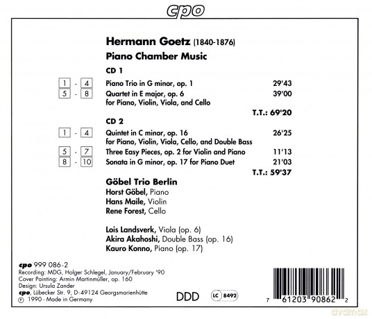 Hermann Goetz: Kammer- und Klaviermusik [2CD]