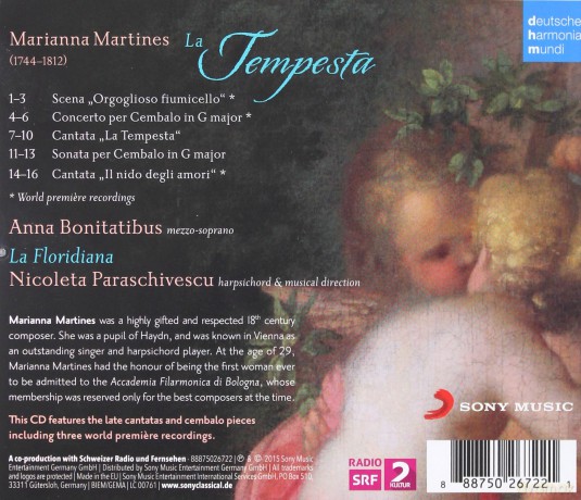 Marianna Martines: Kantaten - La Tempesta [CD]