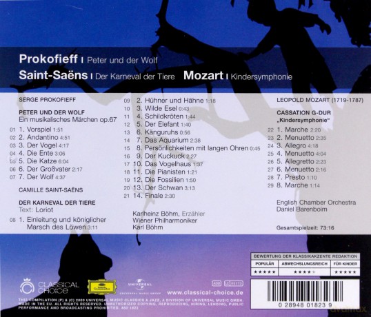Peter und der Wolf: Der Karneval der Tiere + Classical Choice [CD]