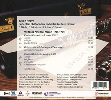 Wolfgang Amadeus Mozart: Klarinettenkonzert KV 622 [CD]